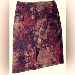 Y2K corduroy asymmetrical pencil skirt Size S EUC stretchy fabric